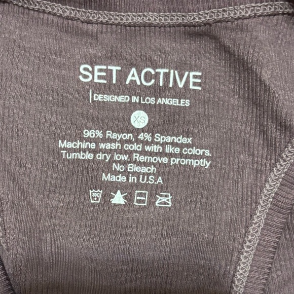 SET Active Ribbed Tank - Mauve - Picture 4 of 4